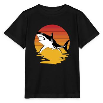Hai Weißer Hai Haie Megalodon Haifisch Hammerhai - Stanley/Stella Kinder T-Shirt MINI CREATOR  - Schwarz - Vorne - Mikhail (115cm)