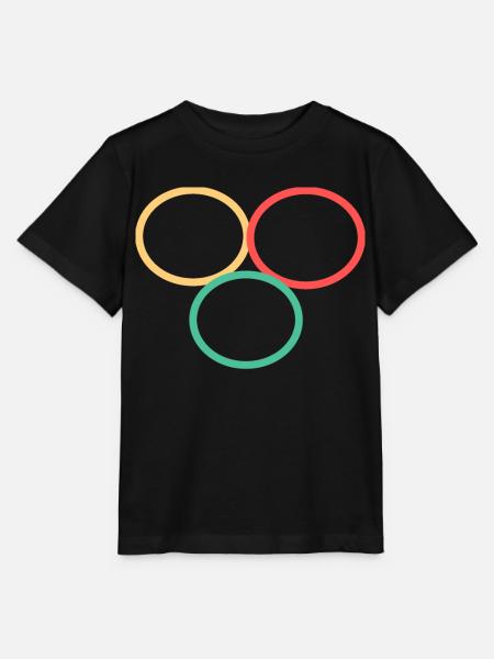 Drei Kreise Simpel Design - Stanley/Stella Kinder T-Shirt MINI CREATOR - Schwarz