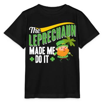 Der Leprechaun Hat Mich Dazu Gezwungen Kobold Ire - Stanley/Stella Kinder T-Shirt MINI CREATOR  - Schwarz - Vorne - Mikhail (115cm)