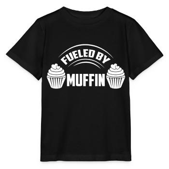 Filled with muffins and cream tarts - Stanley/Stella MINI CREATOR Kids’ T-Shirt - black - Front - Mikhail (115cm)