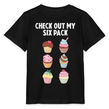 Muffin Sixpack Muffins süßes Gebäck - Stanley/Stella Kinder T-Shirt MINI CREATOR  - Schwarz - Vorne - Mikhail (115cm)