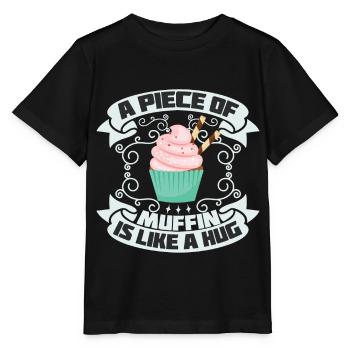 Muffin un morceau est comme un câlin - T-shirt bio MINI CREATOR Stanley/Stella Enfant - noir - Devant - Mikhail (115cm)