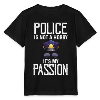 Insigne de shérif de la passion de la police - T-shirt bio MINI CREATOR Stanley/Stella Enfant - noir - Devant - Mikhail (115cm)