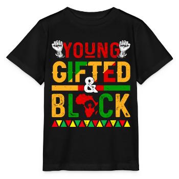 Black History Month Black History American - Stanley/Stella MINI CREATOR Kids’ T-Shirt - black - Front - Mikhail (115cm)