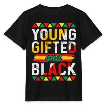 Black History Month Black History American - Stanley/Stella MINI CREATOR Kids’ T-Shirt - black - Front - Mikhail (115cm)