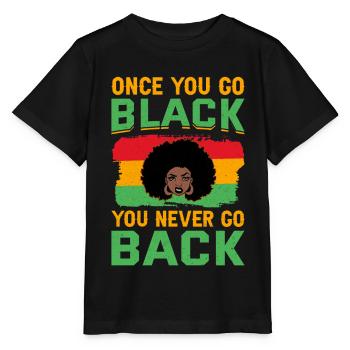 Mois de l’histoire des Noirs Histoire des Noirs Américain - T-shirt bio MINI CREATOR Stanley/Stella Enfant - noir - Devant - Mikhail (115cm)