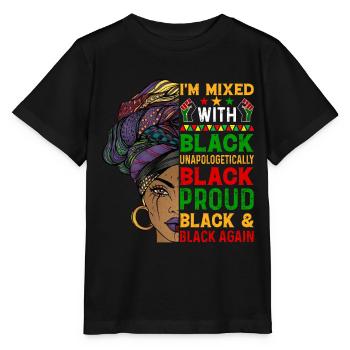 Black History Month Black History American - Stanley/Stella MINI CREATOR Kids’ T-Shirt - black - Front - Mikhail (115cm)