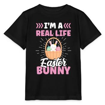 Ich Bin Ein Echter Osterhase Osterfest Ostern - Stanley/Stella Kinder T-Shirt MINI CREATOR  - Schwarz - Vorne - Mikhail (115cm)