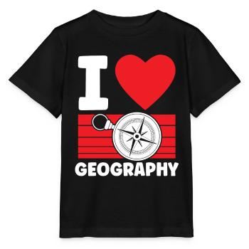 J’adore géographie Géographie Profession Géographie Géographie - T-shirt bio MINI CREATOR Stanley/Stella Enfant - noir - Devant - Mikhail (115cm)