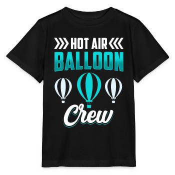 Heißluftballon Besatzung Ballonflug Ballonfahrer - Stanley/Stella Kinder T-Shirt MINI CREATOR  - Schwarz - Vorne - Mikhail (115cm)