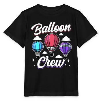 Ballon Besatzung Ballonfahrer Flug Heißluftballon - Stanley/Stella Kinder T-Shirt MINI CREATOR  - Schwarz - Vorne - Mikhail (115cm)