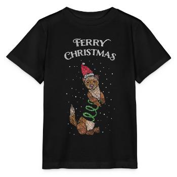 Ferry Noël Furet Noël - T-shirt bio MINI CREATOR Stanley/Stella Enfant - noir - Devant - Mikhail (115cm)