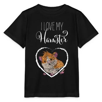 Hamster amoureux Hamster - T-shirt bio MINI CREATOR Stanley/Stella Enfant - noir - Devant - Mikhail (115cm)
