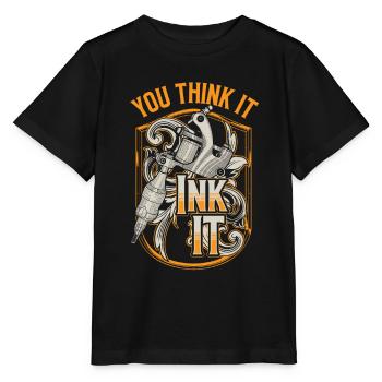 Tatoueur Tattoo Studio TattooIng - T-shirt bio MINI CREATOR Stanley/Stella Enfant - noir - Devant - Mikhail (115cm)