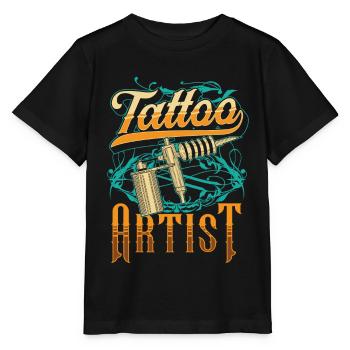 Tattoo Artist Tattoo Tattoo Tattoo Studio - Stanley/Stella MINI CREATOR Kids’ T-Shirt - black - Front - Mikhail (115cm)