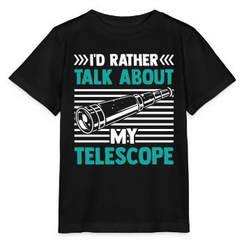 Je préfère parler de mon télescope - T-shirt bio MINI CREATOR Stanley/Stella Enfant - noir - Devant - Mikhail (115cm)