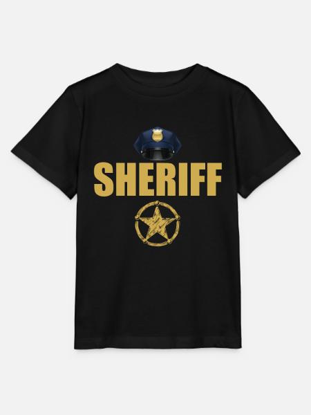 Sheriff Polizei Sheriffstern Abzeichen - T-shirt MINI CREATOR barn från Stanley/Stella - svart