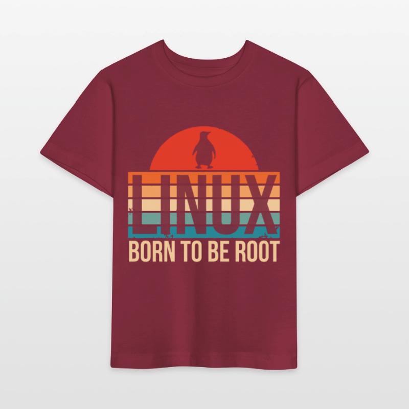 Linux Born To Be Root Pinguin Nerd Coding Geek Stanley/Stella Kinder T-Shirt MINI CREATOR 