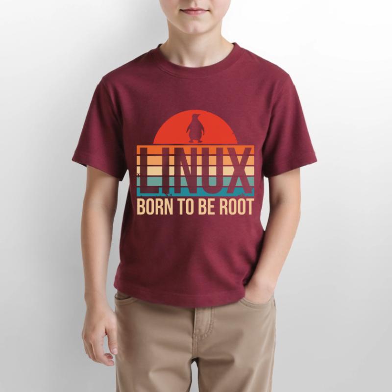 Linux Born To Be Root Pinguin Nerd Coding Geek Stanley/Stella Kinder T-Shirt MINI CREATOR 