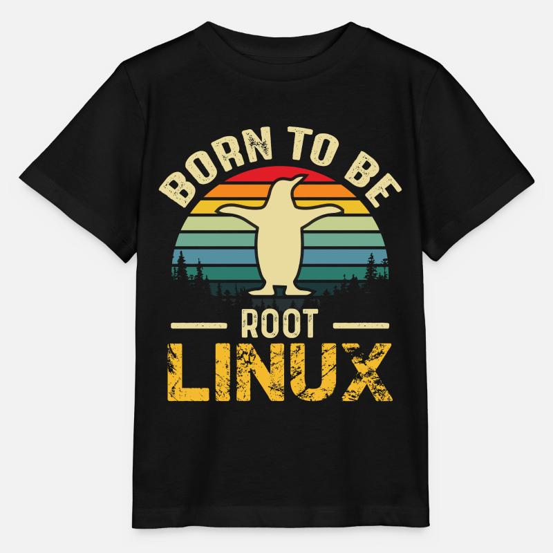 Born To Be Root Linux Nerd Admin Geek - Stanley/Stella Kinder T-Shirt MINI CREATOR  - Schwarz