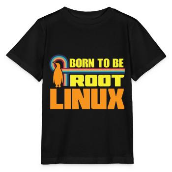 Linux Born To Be Root Nerd zum Coding Geek - Stanley/Stella MINI CREATOR Kids’ T-Shirt - black - Front - Mikhail (115cm)
