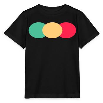 Three Oval- Green- Red- Yellow - Stanley/Stella MINI CREATOR Kids’ T-Shirt - black - Front - Mikhail (115cm)