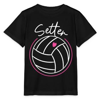 Volleyball Player Team Setter - Stanley/Stella MINI CREATOR Kids’ T-Shirt - black - Front - Mikhail (115cm)