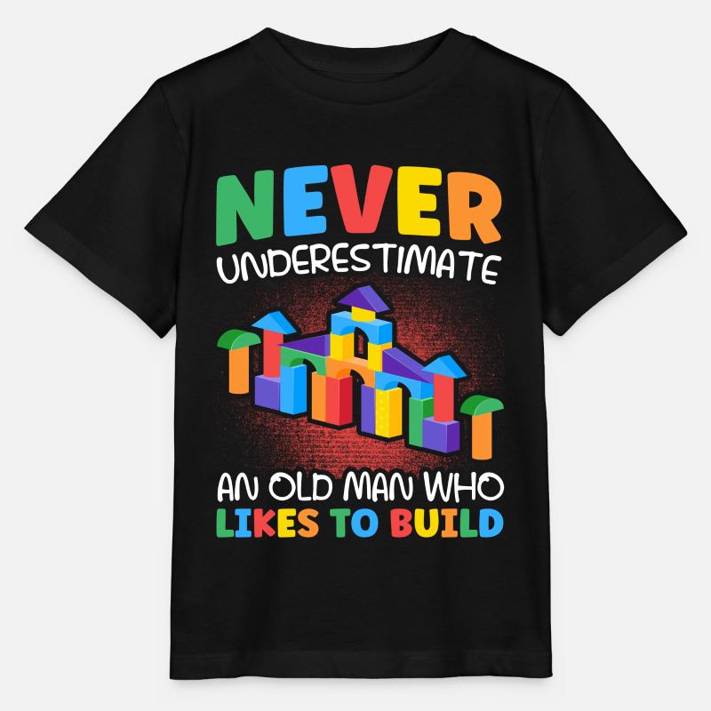 Bauen Klemmbaustein Baustein - Stanley/Stella Kinder T-Shirt MINI CREATOR - Schwarz