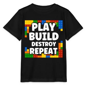 Repeat clamping block block - Stanley/Stella MINI CREATOR Kids’ T-Shirt - black - Front - Mikhail (115cm)