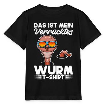 Das Ist Mein Verrücktes Wurm T-Shirt Wurm - Stanley/Stella Kinder T-Shirt MINI CREATOR  - Schwarz - Vorne - Mikhail (115cm)