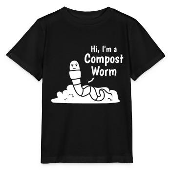 Worm Farming Compost Worm Lovers Je me salue - T-shirt bio MINI CREATOR Stanley/Stella Enfant - noir - Devant - Mikhail (115cm)