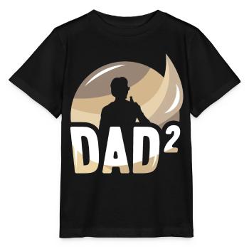 Father Of Two Children Daddy Father Day Papa - Stanley/Stella MINI CREATOR Kids’ T-Shirt - black - Front - Mikhail (115cm)