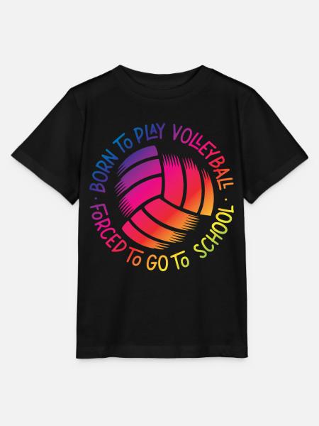 Volleyball Player Team Born To - Stanley/Stella Kinder T-Shirt MINI CREATOR  - Schwarz