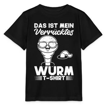 Das Ist Mein Verrücktes Wurm T-Shirt Wurm - Stanley/Stella Kinder T-Shirt MINI CREATOR  - Schwarz - Vorne - Mikhail (115cm)