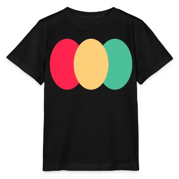 Three Oval- Red - Yellow - Green - Stanley/Stella MINI CREATOR Kids’ T-Shirt - black - Front - Mikhail (115cm)