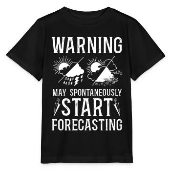 Meteorologist Weather Forecast - Stanley/Stella MINI CREATOR Kids’ T-Shirt - black - Front - Mikhail (115cm)