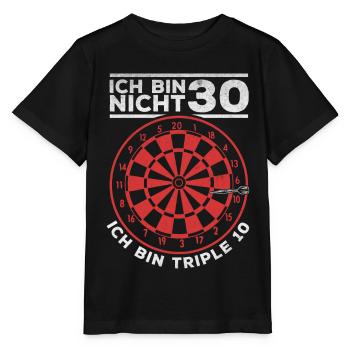 Ich bin nicht 30 Ich bin triple 10 - Dartspieler - Stanley/Stella Kinder T-Shirt MINI CREATOR  - Schwarz - Vorne - Mikhail (115cm)