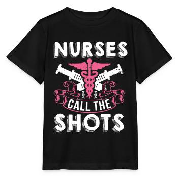 Nurse to the syringes - Stanley/Stella MINI CREATOR Kids’ T-Shirt - black - Front - Mikhail (115cm)