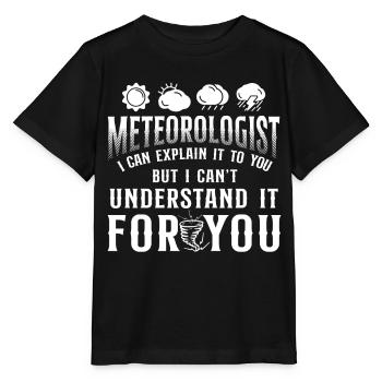 Météorologue Prévisions météorologiques - T-shirt bio MINI CREATOR Stanley/Stella Enfant - noir - Devant - Mikhail (115cm)