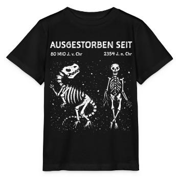 Kilma Umwelt Ausgestorben T-Rex Archäologie Dino - Stanley/Stella Kinder T-Shirt MINI CREATOR  - Schwarz - Vorne - Mikhail (115cm)