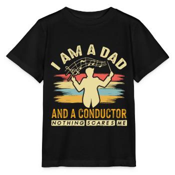 Chef d’orchestre Papa Orchestre de concert Musiciens - T-shirt bio MINI CREATOR Stanley/Stella Enfant - noir - Devant - Mikhail (115cm)