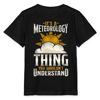 Météorologue Prévisions météorologiques - T-shirt bio MINI CREATOR Stanley/Stella Enfant - noir - Devant - Mikhail (115cm)