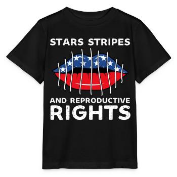 stars stripes reproductive rights pro choice - Stanley/Stella MINI CREATOR Kids’ T-Shirt - black - Front - Mikhail (115cm)