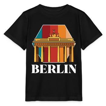 Berlin Brandenburger Tor in Deutschland - Stanley/Stella Kinder T-Shirt MINI CREATOR  - Schwarz - Vorne - Mikhail (115cm)