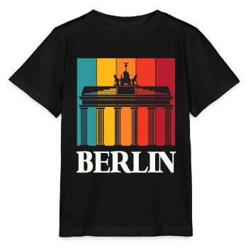 Berlin Retro Brandenburger Tor Deutschland - Stanley/Stella Kinder T-Shirt MINI CREATOR  - Schwarz - Vorne - Mikhail (115cm)