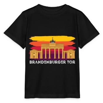 Brandenburger Tor in Berlin Deutschland - Stanley/Stella Kinder T-Shirt MINI CREATOR  - Schwarz - Vorne - Mikhail (115cm)