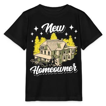 Maison neuve Propriétaire Propriétaire Propriétaire Propriétaire - T-shirt bio MINI CREATOR Stanley/Stella Enfant - noir - Devant - Mikhail (115cm)