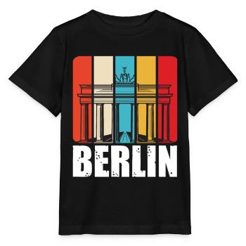 Berlin Retro Vintage Brandenburger Tor Deutsch - Stanley/Stella Kinder T-Shirt MINI CREATOR  - Schwarz - Vorne - Mikhail (115cm)