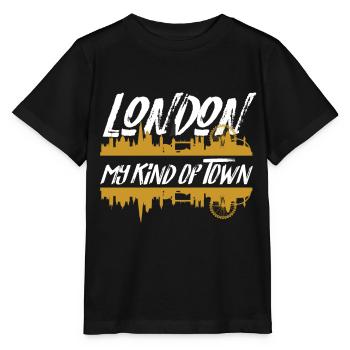 London meine Stadt Big Ben Riesenrad UK England - Stanley/Stella Kinder T-Shirt MINI CREATOR  - Schwarz - Vorne - Mikhail (115cm)