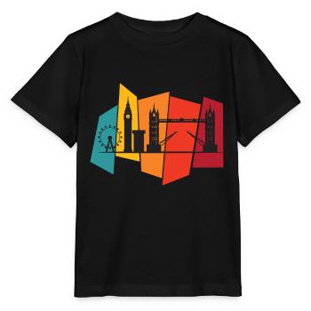 Big Ben Tower Bridge Westminster Londres Angleterre - T-shirt bio MINI CREATOR Stanley/Stella Enfant - noir - Devant - Mikhail (115cm)